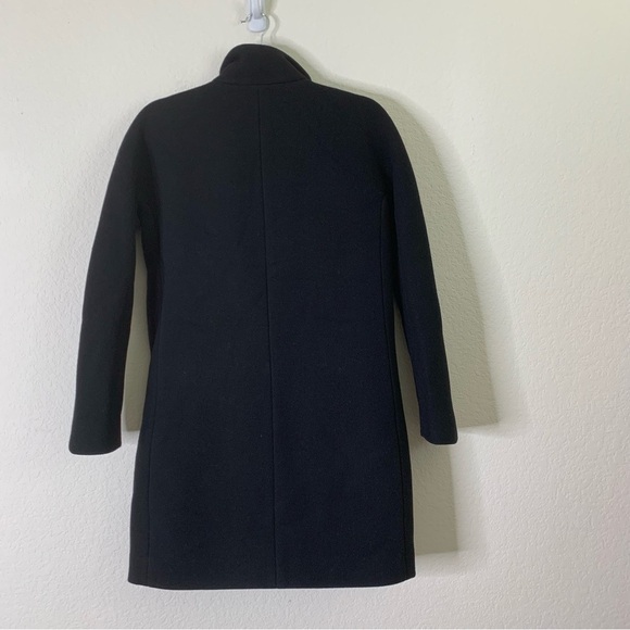 J.Crew Womens a black Cocoon Coat in Italian stadium cloth full zip 00 - Picture 10 of 10